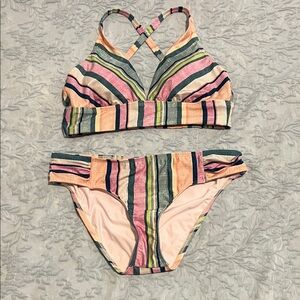 Title Nine Women’s Striped Bikini Set